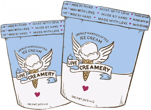 Double Pint of Ice Cream Drawing