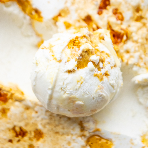 Goat Cheese Honeycomb ice cream from Love Creamery