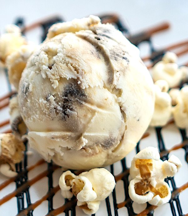 Popcorn Caramel Fudge Ice Cream