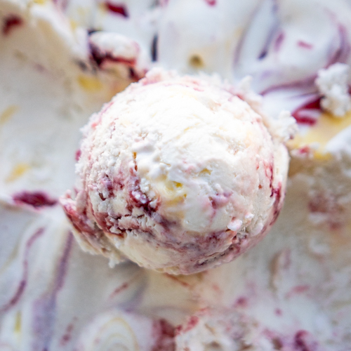 Lemon Raspberry ice cream from Love Creamery